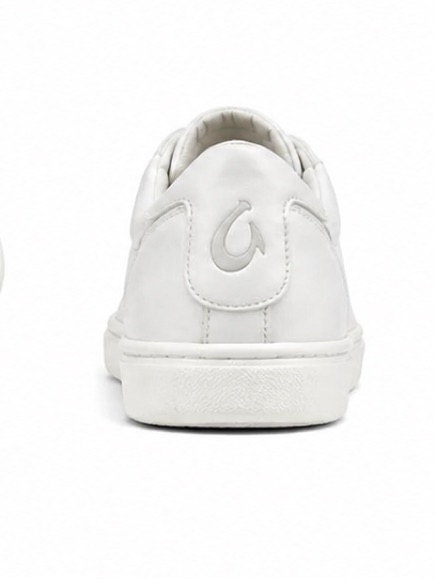 Olukai Pehuea Li ‘Ili Leather Sneakers Bright White 8 Brand New — image 5 of 8